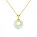 S999 Sterling Silver Simple Peace Buckle Hetian Jade Necklace Female Pendant Jade Clavicle Chain New Chinese Style Jewelry_ipsvogv.com