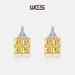 Large yellow diamond colored gemstone earrings S925 silver inlaid ice flower cut high carbon diamond earrings light luxury_ipsvogv.com