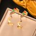 New Stainless Steel Colored Zircon With Tassel And High Quality Charm, Hollow Butterfly Earrings_ipsvogv.com