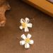 Silver Needle Korean Edition Exquisite Fashion Fairy Style Plant Flowers Flower Female Personality Temperament Simple_ipsvogv.com