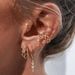 Women's Jewelry Super Flash High End Niche Design C Shaped 3 Claw Diamond Stud Earrings Personality Fashion Trend All Match Earrings Earrings_ipsvogv.com