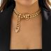 Metal Buckle Necklace Female Exaggerated Thick Chain Collarbone Chain_ipsvogv.com