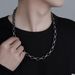 Men's twill necklace titanium steel does not fade street hip hop trend niche women's high end sense all match retro sweater necklace_ipsvogv.com