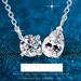 Water Drop Round Diamond S925 Sterling Silver Moissanite Necklace For Women Luxury High End_ipsvogv.com
