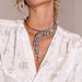 Long tassel rhinestone necklace fashion multi layer exaggerated necklace accessories for women_ipsvogv.com