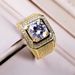 Dominant Full Shining Men's Large Naked Group Set With Zircon Mosang Diamond Engagement Wedding Ring_ipsvogv.com