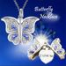 New Diamond Set Butterfly For Women To Open, I Love You Heart Pendant Necklace_ipsvogv.com