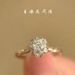 Holding flower Mosang diamond ring, women's pure silver one carat wedding ring_ipsvogv.com