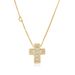 Popular Full Diamond D Shaped Cross Necklace For Women Copper Gold Plated Fashion Cross Rope Necklace Size_ipsvogv.com