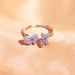 Boutique Zircon Double Butterfly Opening Ring Adjustable Diamond-encrusted Couple Ring Hip-hop Ring_ipsvogv.com