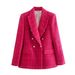 Women's textured casual fashion loose suit jacket_ipsvogv.com