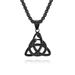 Nordic Viking triangle knot double headed snake titanium steel necklace cold neutral style eternal knot stainless steel pendant pendant_ipsvogv.com