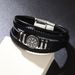 Woven Leather Rope Punk Style Multi-layer Men's Fashion Trend Compass Personality Bracelet_ipsvogv.com