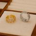 Flower Niche Design Female Ins, Cool Style, Inlaid With Hollowed Out Fashion Zircon Index Finger Ring, High-end Feel_ipsvogv.com