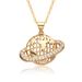 Ins Style Planet Necklace Copper Micro Inlaid Colored Zircon Personalized Planet Pendant Gold Plated Necklace For Women_ipsvogv.com