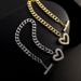 Women's Jewelry Copper Zircon Stainless Steel Couple Titanium Steel Love Bracelet Necklace Crystal Set_ipsvogv.com