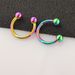 24 PCs/Pack hybrid set stainless steel breast ring tongue nail European and American C- type allergy nose nail nose ring puncture jewelry_ipsvogv.com