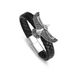 Men's Leather Braided Bracelet 1pc Magnetic Clasp Vintage Bracelet Bully Eagle Bracelet_ipsvogv.com