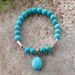 New Hand Decor Eucommia Turquoise Elastic Rope Bracelet_ipsvogv.com
