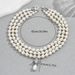 Light luxury style women's pearl with multiple layers, simple and niche design, diamond studded long collarbone chain_ipsvogv.com