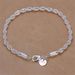 Popular Jewelry 4mm Fried Dough Twists Rope Simple Fashion Silver Plated Lady Bracelet_ipsvogv.com