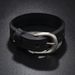 New Simple Rock Personality Men's Punk Genuine Leather Smooth Bracelet_ipsvogv.com