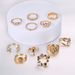 Jewelry New Rhinestone Fox Ring Fashion Set With Diamond Open Joint 11 Rings_ipsvogv.com