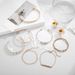 Fashionable And Minimalist With Diamond Inlay, 7-piece Set, Adjustable Opening Bracelet_ipsvogv.com
