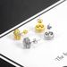 Women's Jewelry Round Full Zircon Hip Hop Earrings High End Niche Jewelry 925 Silver Needle Men's Earrings_ipsvogv.com