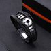 Hot Selling Trendy Metal Fashion Personality Black And White Football Accessories Leather Bracelet Jewelry_ipsvogv.com
