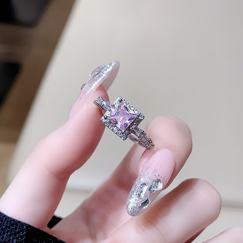 Luxurious Butterfly Luxury Ins Cold Style Exquisite Diamond Zircon Open Simple Fashion Versatile Ring_ipsvogv.com