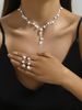 Pearl Necklace And Earrings Light Luxury Clavicle Chain High-end Sense Temperament Jewelry Two-piece Set_ipsvogv.com