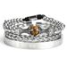 Hollow Dragon Claw Tiger Stone Bracelet Roman Woven Stainless Steel Mesh Bangle Set Men's Jewelry_ipsvogv.com