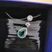 Emerald Gemstone Element Green Crystal Clavicle Necklace Female_ipsvogv.com