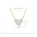 Ins Full Inlaid Zircon Heart Necklace Female French Light Luxury Creative Design Sweet Temperament Necklace_ipsvogv.com