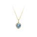 Pure Topaz Sea Blue Pendant, Mini Pure Silver Necklace With High-end Feel And A Heart Of The Ocean_ipsvogv.com