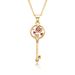 Gold Color Preserving Love Key Necklace Female Ins Clavicle Chain Korean Version Crystal Zircon Pendant Necklace_ipsvogv.com