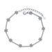 XDY Silver Women's Micro Set Ten Diamond Hexagram Star 1 Carat Moissanite Bracelet Straight Headed Jewelry_ipsvogv.com