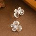Cute, Sweet, Fresh Crystal Bow From Japan Korea, Feminine Temperament, Simple And Versatile Design, Silver Needle_ipsvogv.com