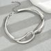 Geometric exaggeration, hip-hop style necklace, female personality, alloy double-layer design, women's collarbone chain,_ipsvogv.com