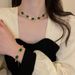 New Fashion Blade Pendant Neck Chain Emerald Set Jewelry Does Not Fade_ipsvogv.com