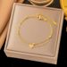Ins Trendy Female Internet Celebrity Same Hip Hop Love Stainless Steel Double Layered Heart Pendant Bracelet For Women_ipsvogv.com