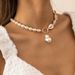 Jewelry Temperament Baroque Shaped Pearl Beach Vacation Style Shell Collarbone Chain Necklace Decoration_ipsvogv.com