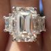 Cao Shi Fashion Engagement Large Square Diamond Zircon Simulation Women's Ring, Romantic Wedding Bridal Ring_ipsvogv.com