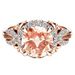 Sanjie New Exquisite Champagne Color Square Diamond Ribbon Women's Ring Jewelry_ipsvogv.com