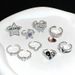 full Open Series Star Diamond Zircon Wo, Niche Instagram, Cool Style, High-end Ring, Index Finger Ring Jewelry For Wo, Instagram, Style, ,_ipsvogv.com