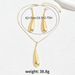 Ins necklace earring accessory set, simple American water droplet niche design, earrings temperament, versatile_ipsvogv.com
