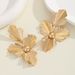 New Gold Exaggerated With High-end Leaf Design Irregular Drop Earrings For Women_ipsvogv.com