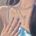 love Fall In At A Glance~Pure Desire Butterfly Necklace Micro Inlaid With Zircon Water Droplets Neck Light ! Luxury, Niche Luxury,_ipsvogv.com