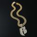 Hip Hop Full Diamond Letter B Pendant Necklace Men's Punk Style Cuban Chain Accessories Personalized Jewelry_ipsvogv.com